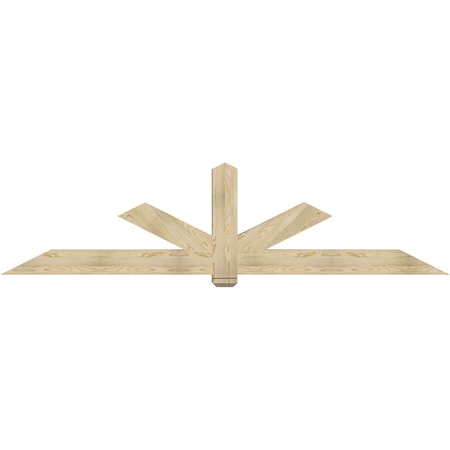 Ekena Millwork Kennewick Rough Sawn Timber Gable Bracket, Douglas Fir, 108"W x 27"H x 6"D x 6"F, 6/12 Pitch GBW108X27X0606KEN00RDF
